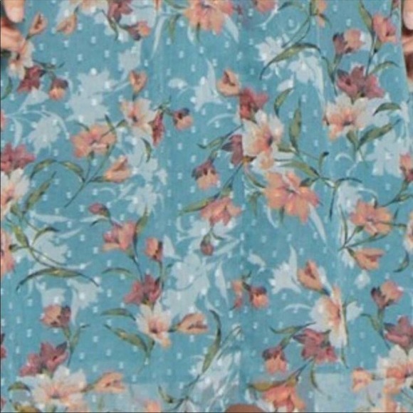 WALTER BAKER Lala Baby Blue Floral Midi Dress Sz Small NEW - Picture 8 of 15